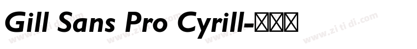 Gill Sans Pro Cyrill字体转换